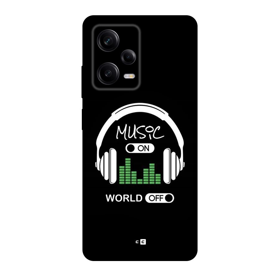 Music On World Off Original Polycarbonate Back Case for Redmi Note 12 Pro