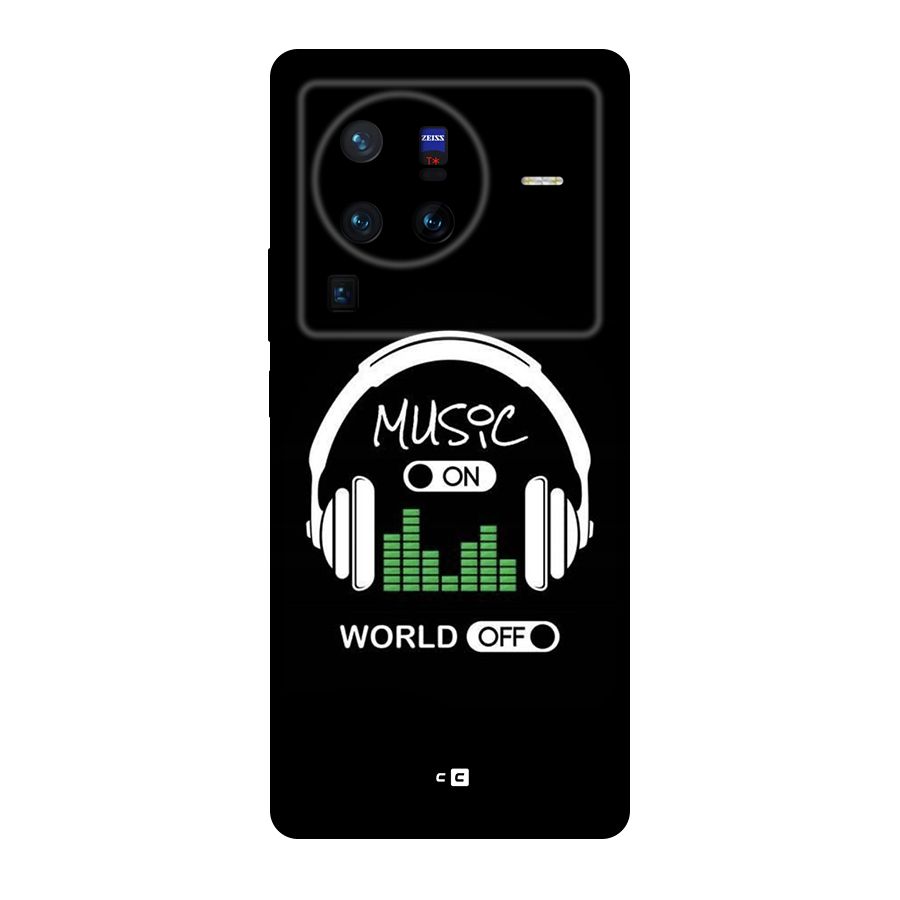 Music On World Off Original Polycarbonate Back Case for Vivo X80