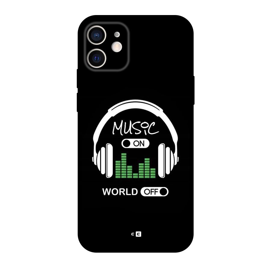 Music On World Off Original Polycarbonate Back Case for iPhone 12