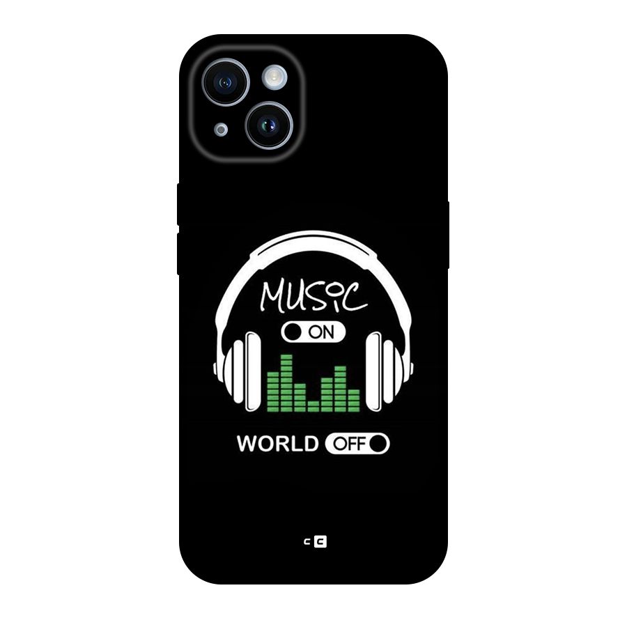 Music On World Off Original Polycarbonate Back Case for iPhone 14
