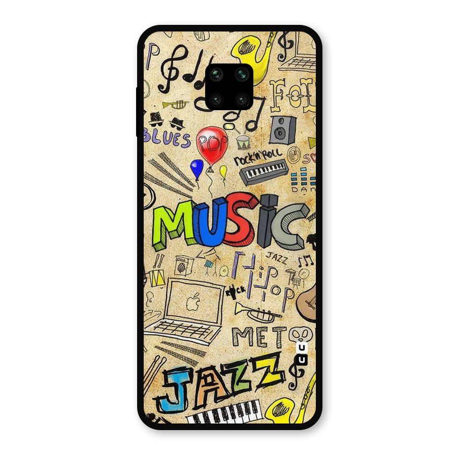 Music Pattern Metal Back Case for Poco M2