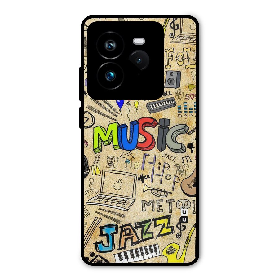 Music Pattern Metal Back Case for Realme GT 7 Pro