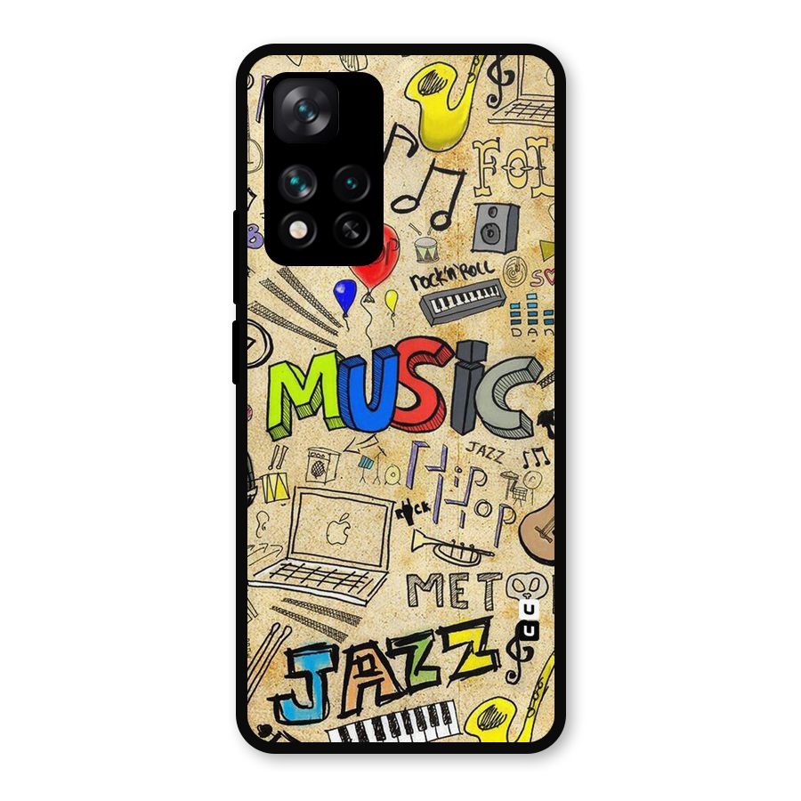 Music Pattern Metal Back Case for Xiaomi 11i Hypercharge 5G