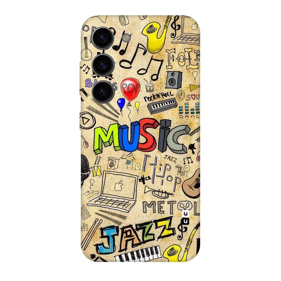 Music Pattern Original Polycarbonate Back Case for Galaxy S23