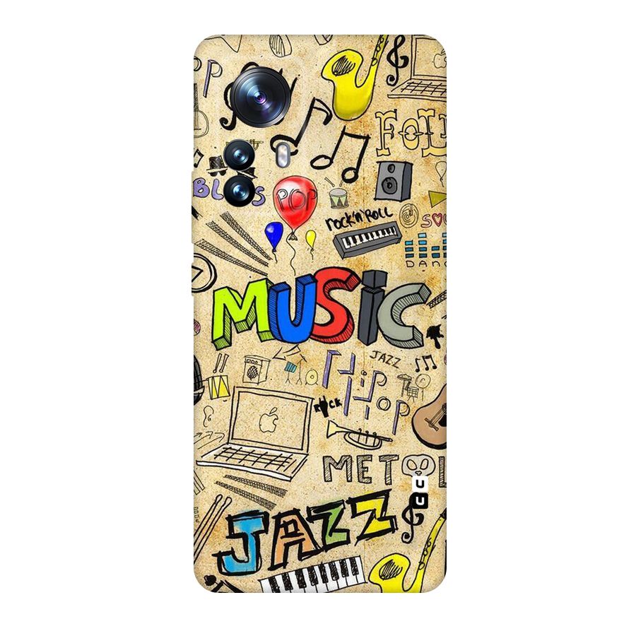 Music Pattern Original Polycarbonate Back Case for Xiaomi 12 Pro