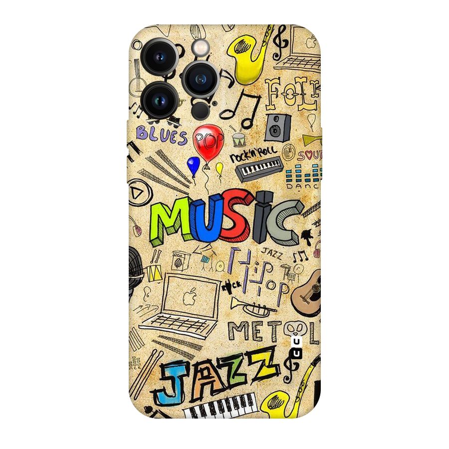 Music Pattern Original Polycarbonate Back Case for iPhone 13 Pro Max