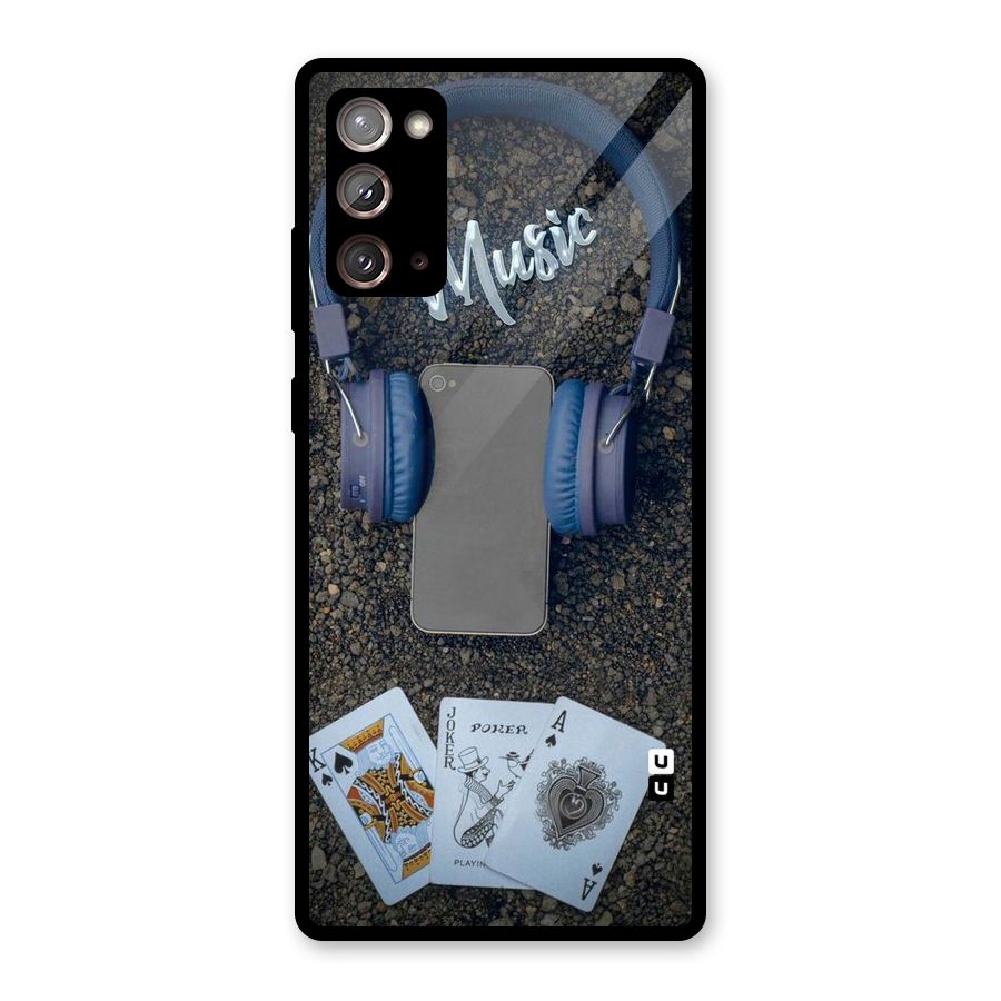 Music Power Cards Glass Back Case for Galaxy Note 20