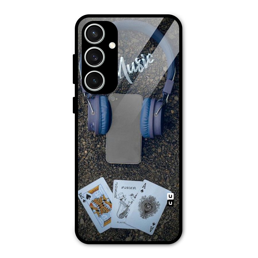 Music Power Cards Glass Back Case for Galaxy S23 FE