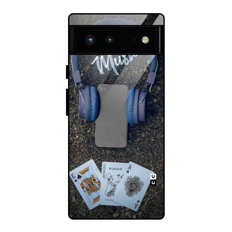 Music Power Cards Glass Back Case for Google Pixel 6