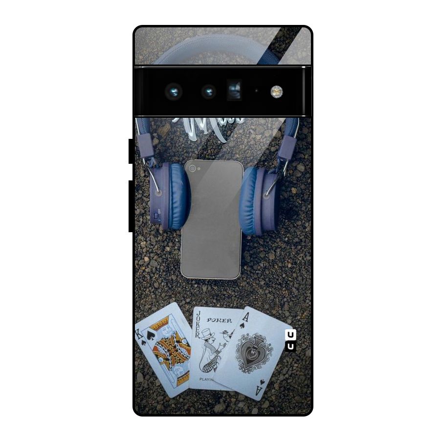 Music Power Cards Glass Back Case for Google Pixel 6 Pro