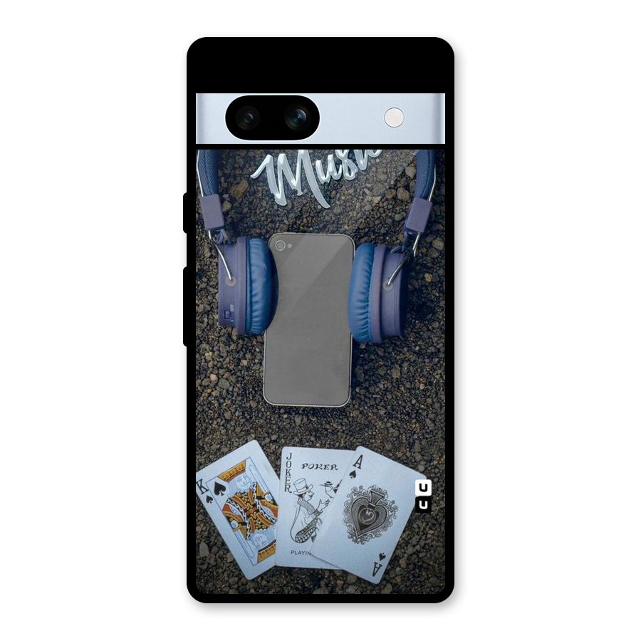 Music Power Cards Glass Back Case for Google Pixel 7a