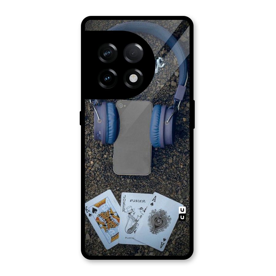 Music Power Cards Glass Back Case for OnePlus 11R