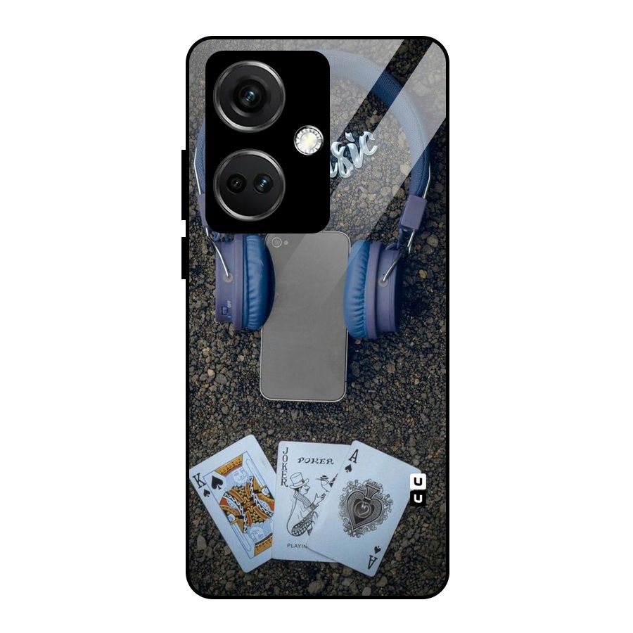 Music Power Cards Glass Back Case for OnePlus Nord CE 3 5G