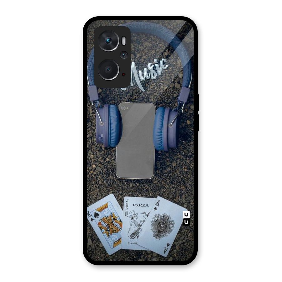 Music Power Cards Glass Back Case for Oppo K10 4G