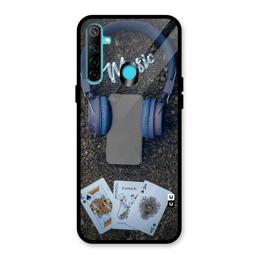 Music Power Cards Glass Back Case for Realme 5i