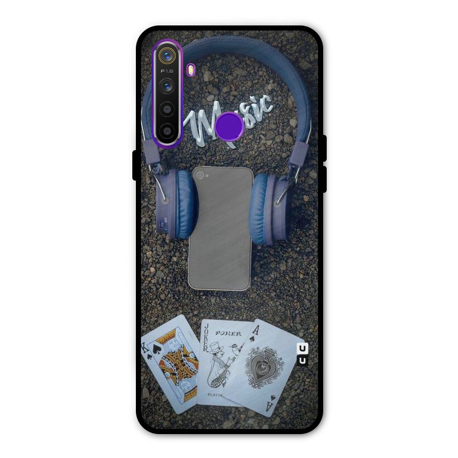 Music Power Cards Glass Back Case for Realme 5s
