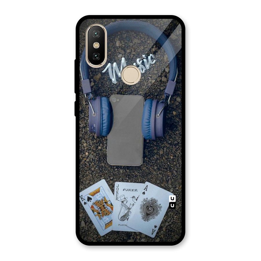 Music Power Cards Glass Back Case for Redmi A2