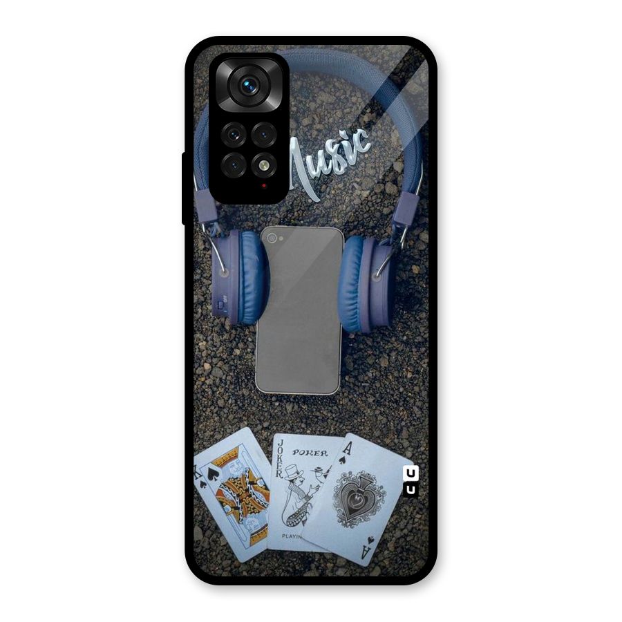 Music Power Cards Glass Back Case for Redmi Note 11S