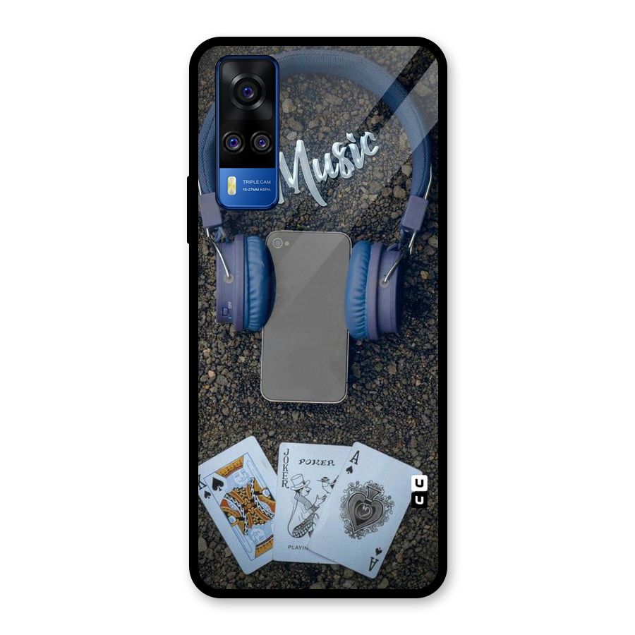Music Power Cards Glass Back Case for Vivo Y31