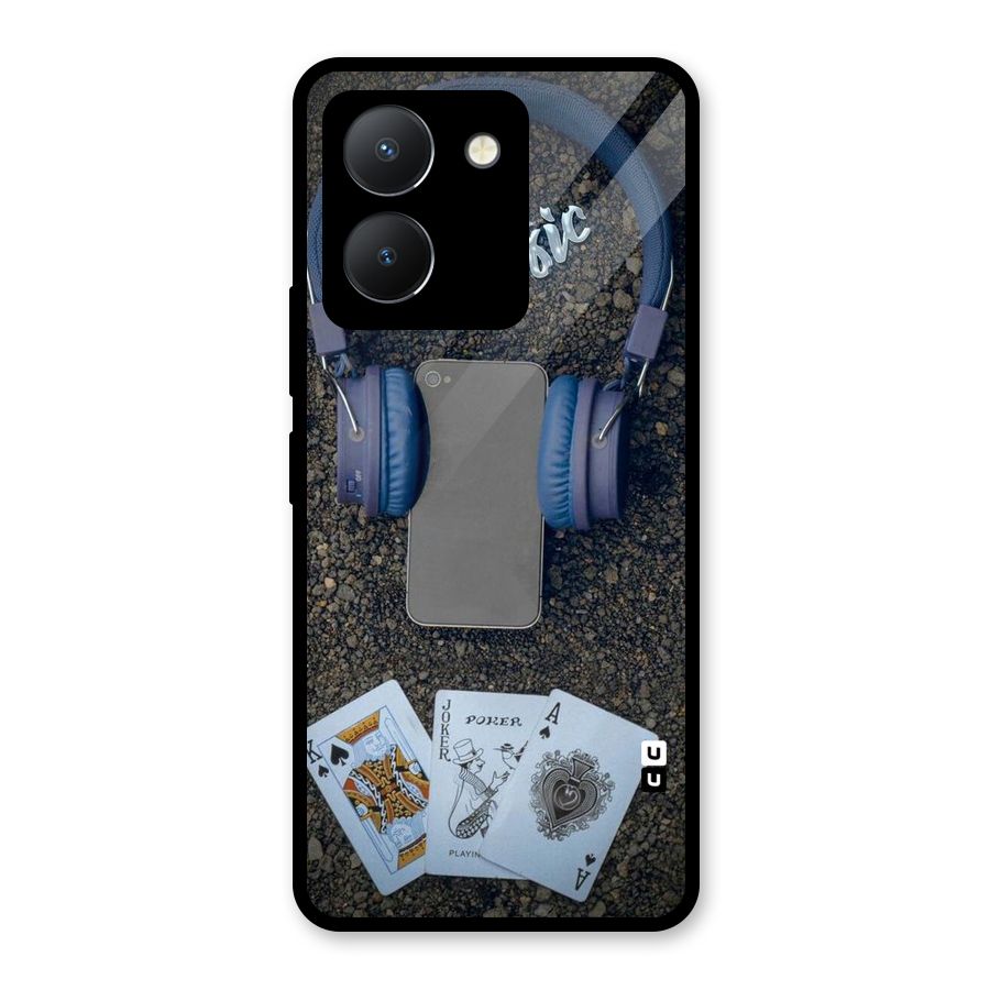 Music Power Cards Glass Back Case for Vivo Y36