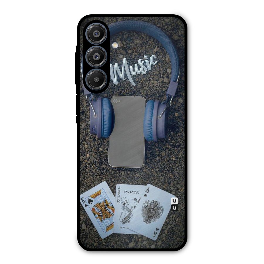 Music Power Cards Metal Back Case for Galaxy A16 5G