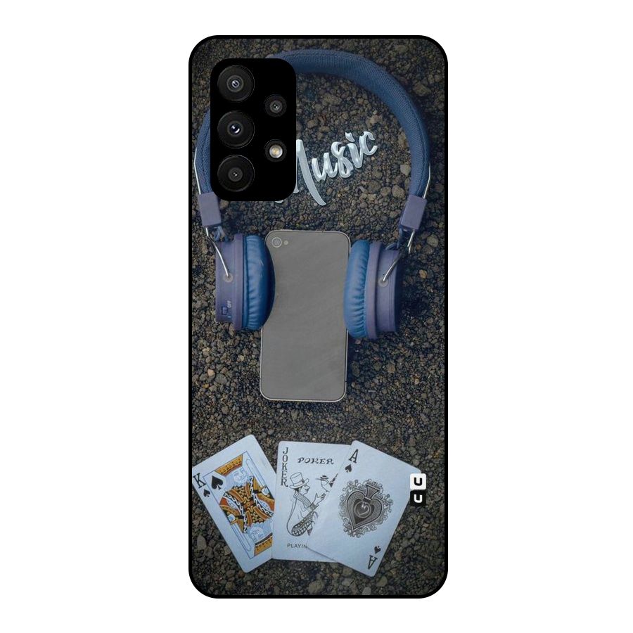 Music Power Cards Metal Back Case for Galaxy A23