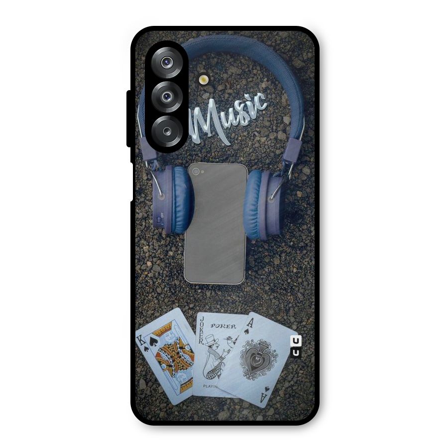 Music Power Cards Metal Back Case for Galaxy A26