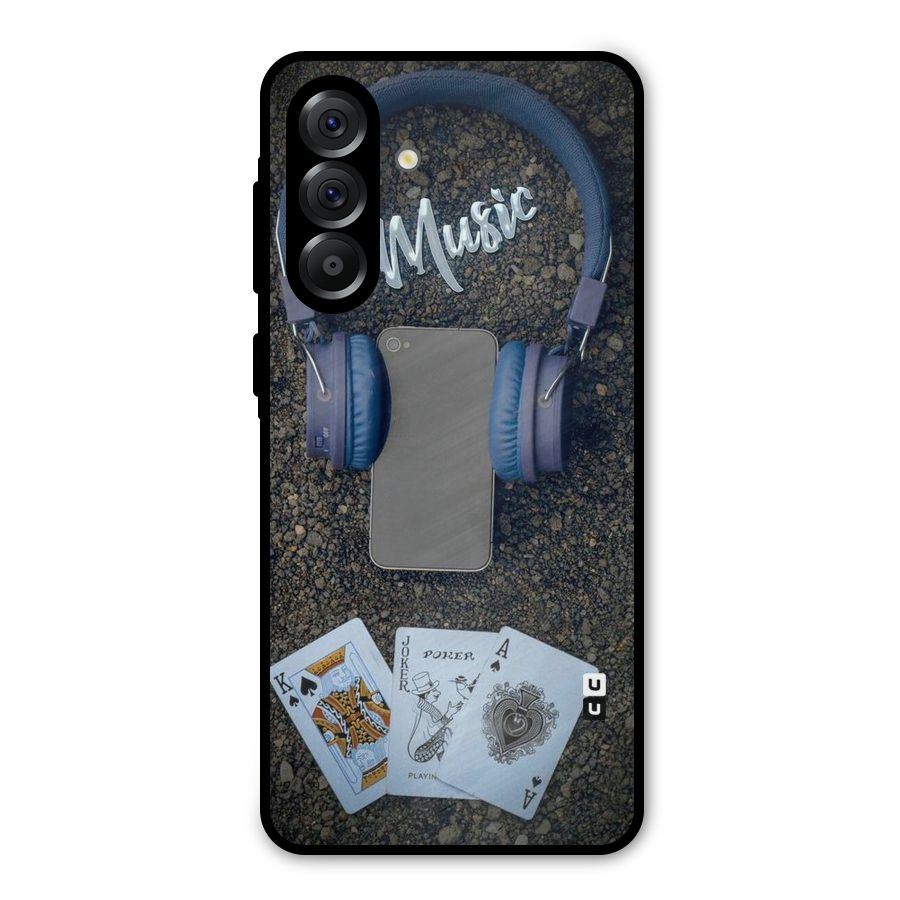 Music Power Cards Metal Back Case for Galaxy A56