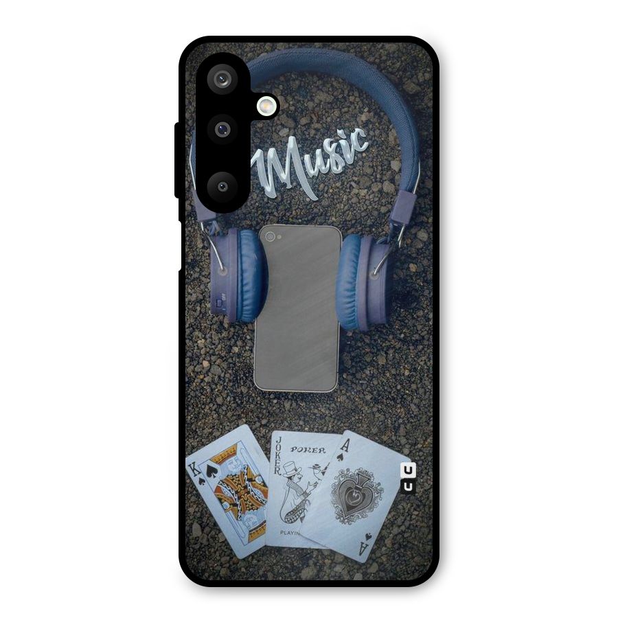 Music Power Cards Metal Back Case for Galaxy M16