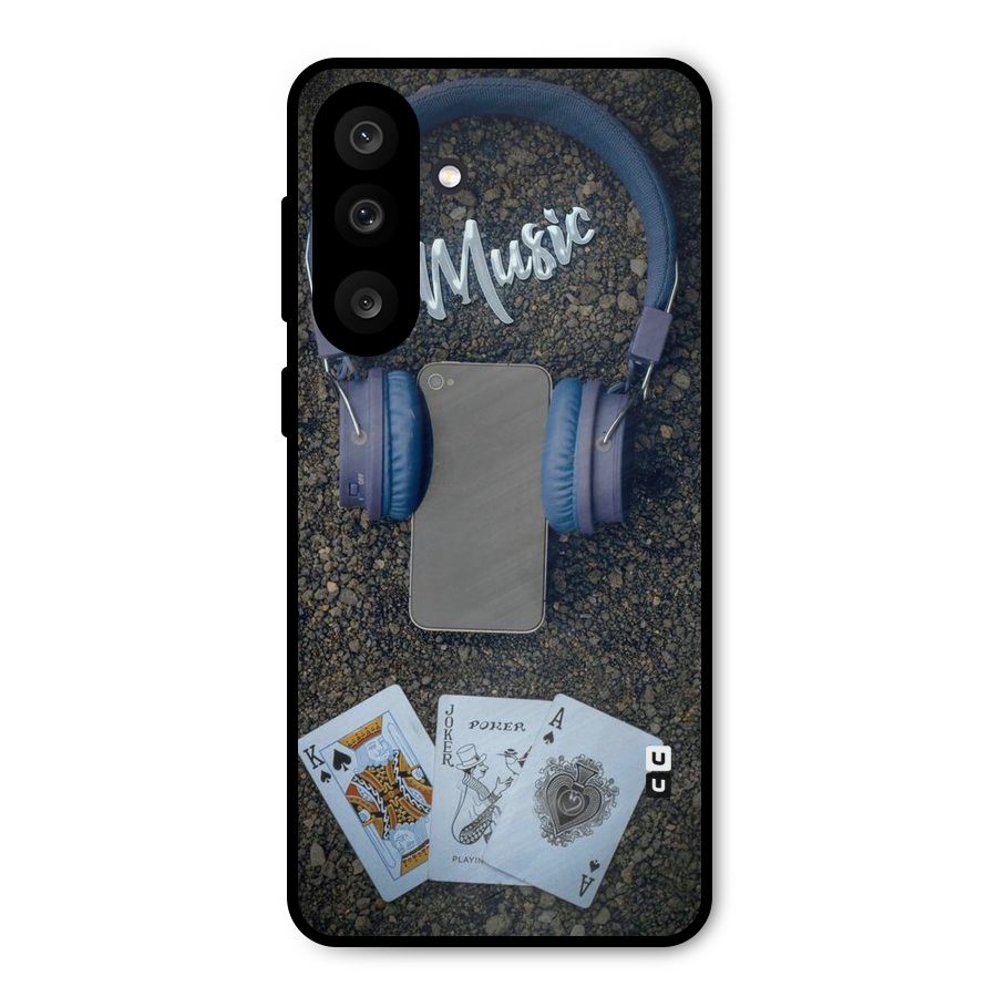 Music Power Cards Metal Back Case for Galaxy M56