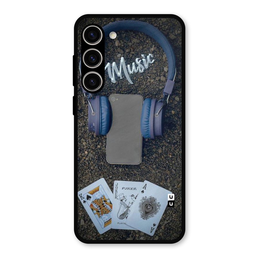 Music Power Cards Metal Back Case for Galaxy S23 Plus