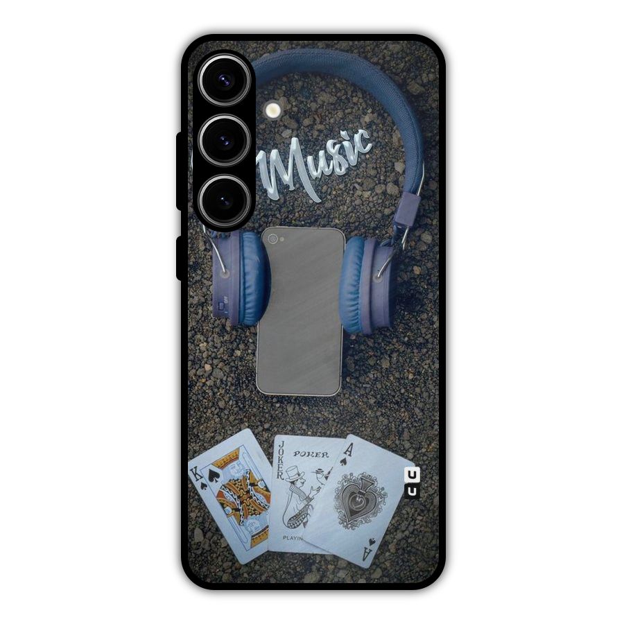 Music Power Cards Metal Back Case for Galaxy S24 Plus