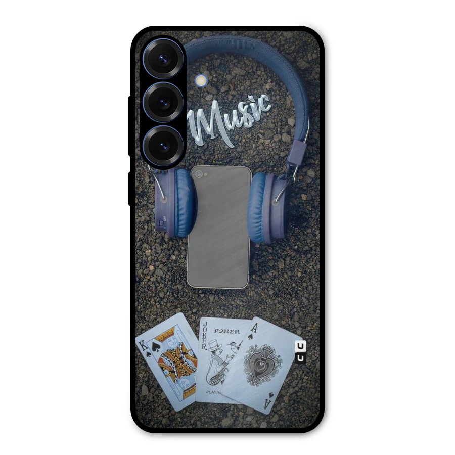 Music Power Cards Metal Back Case for Galaxy S25 Plus