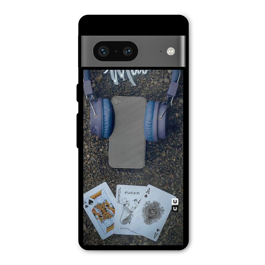 Music Power Cards Metal Back Case for Google Pixel 7
