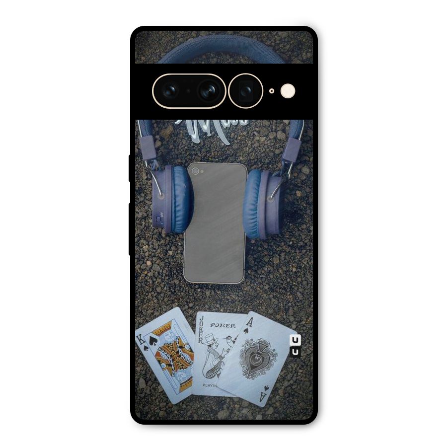 Music Power Cards Metal Back Case for Google Pixel 7 Pro