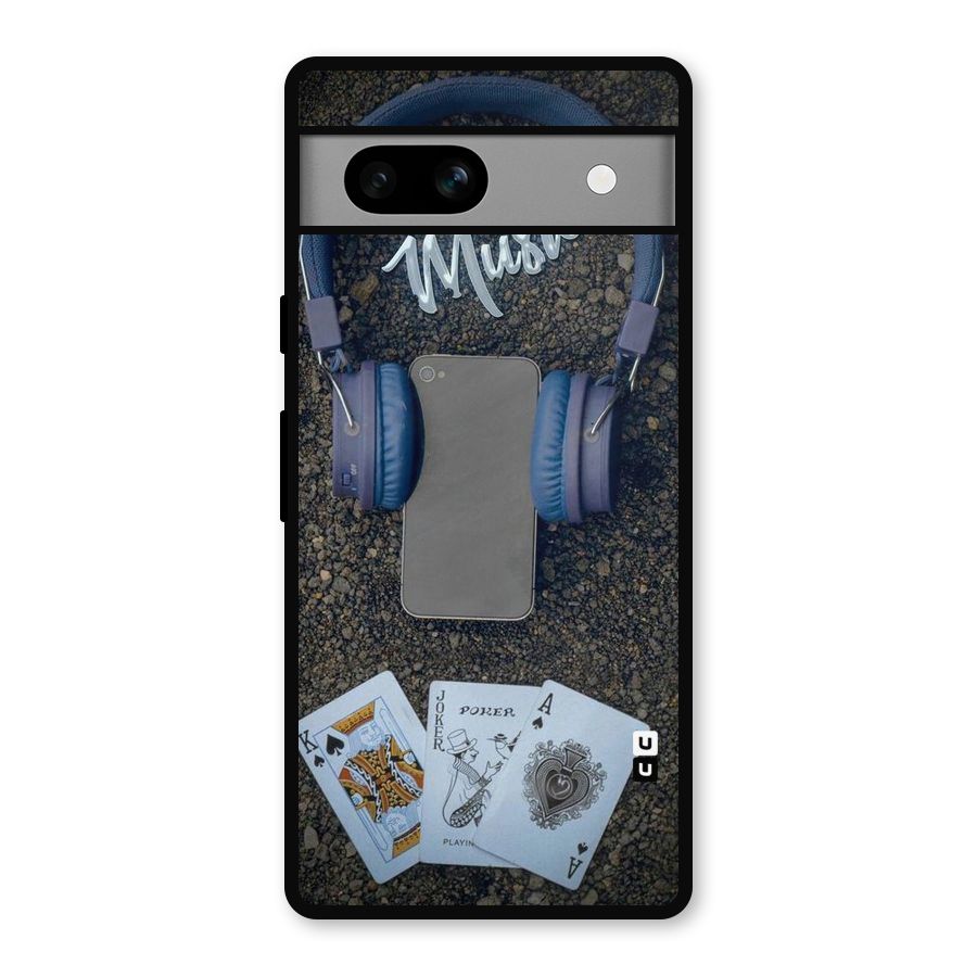Music Power Cards Metal Back Case for Google Pixel 7a