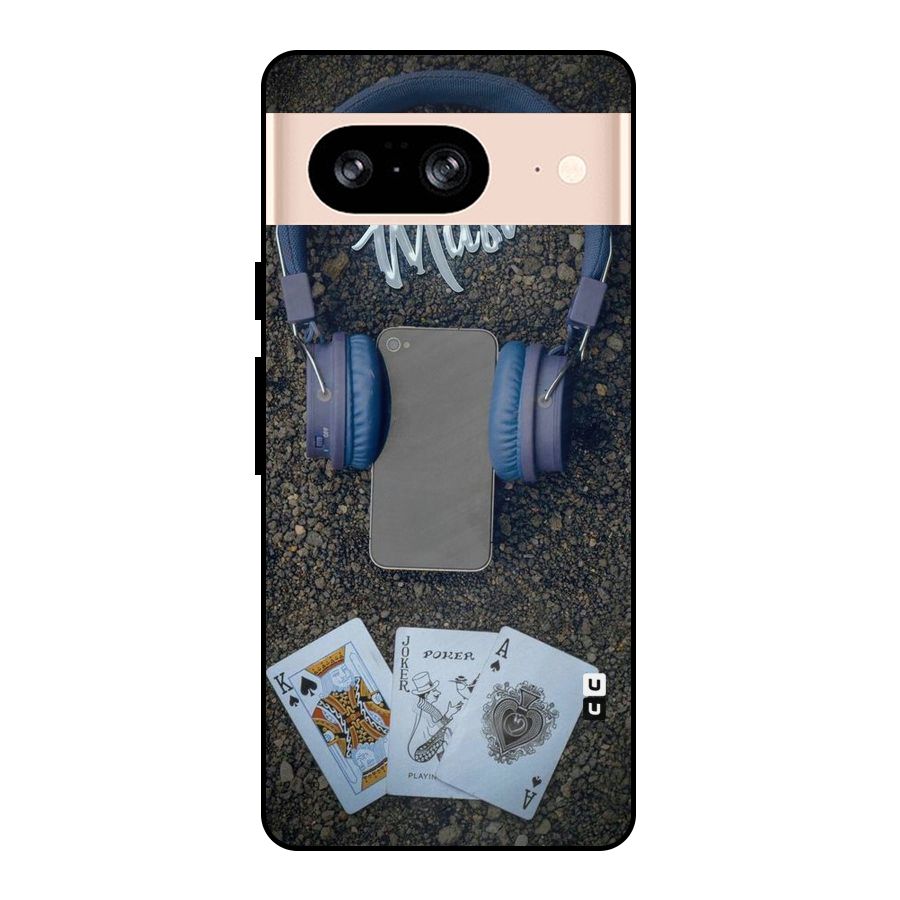 Music Power Cards Metal Back Case for Google Pixel 8