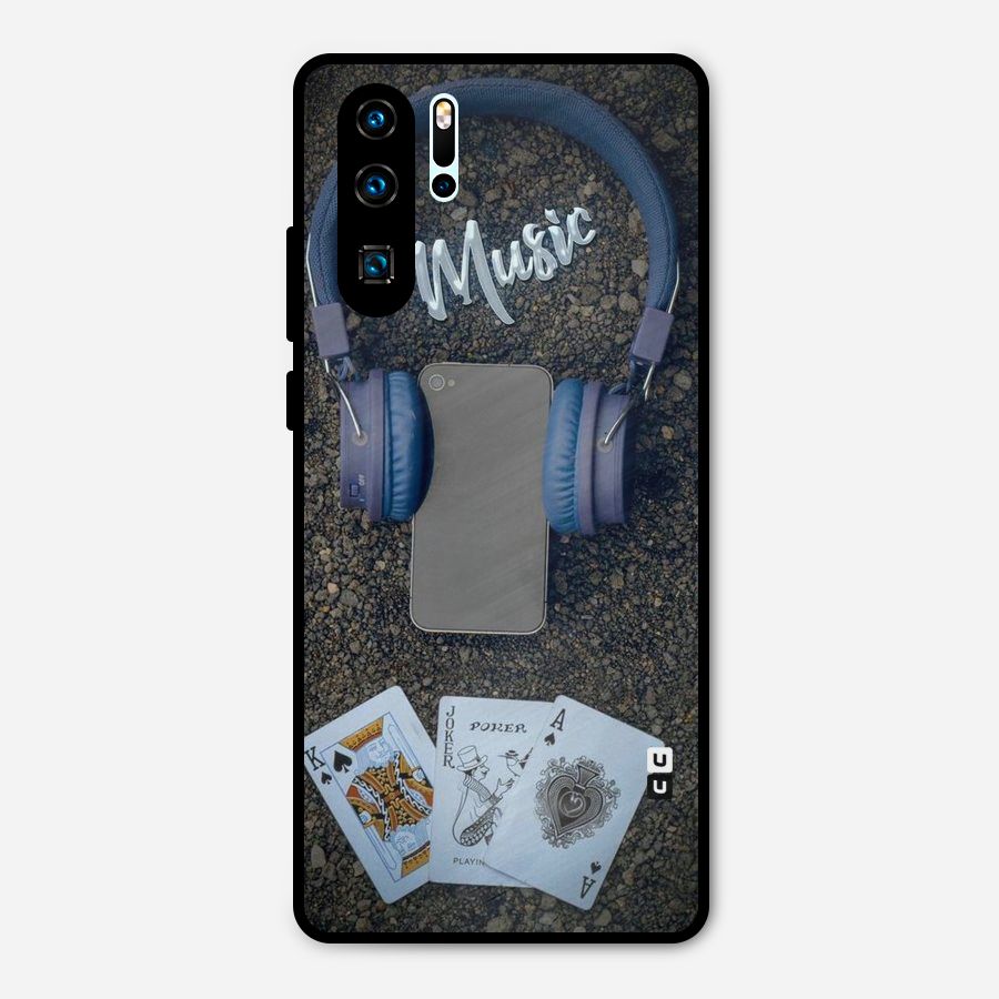 Music Power Cards Metal Back Case for Huawei P30 Pro