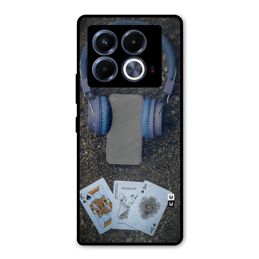 Music Power Cards Metal Back Case for Infinix Note 40 5G