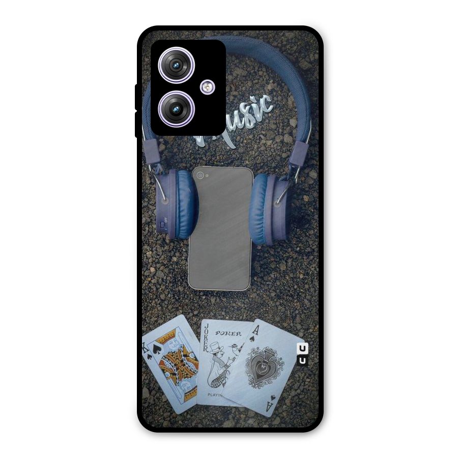 Music Power Cards Metal Back Case for Moto G64