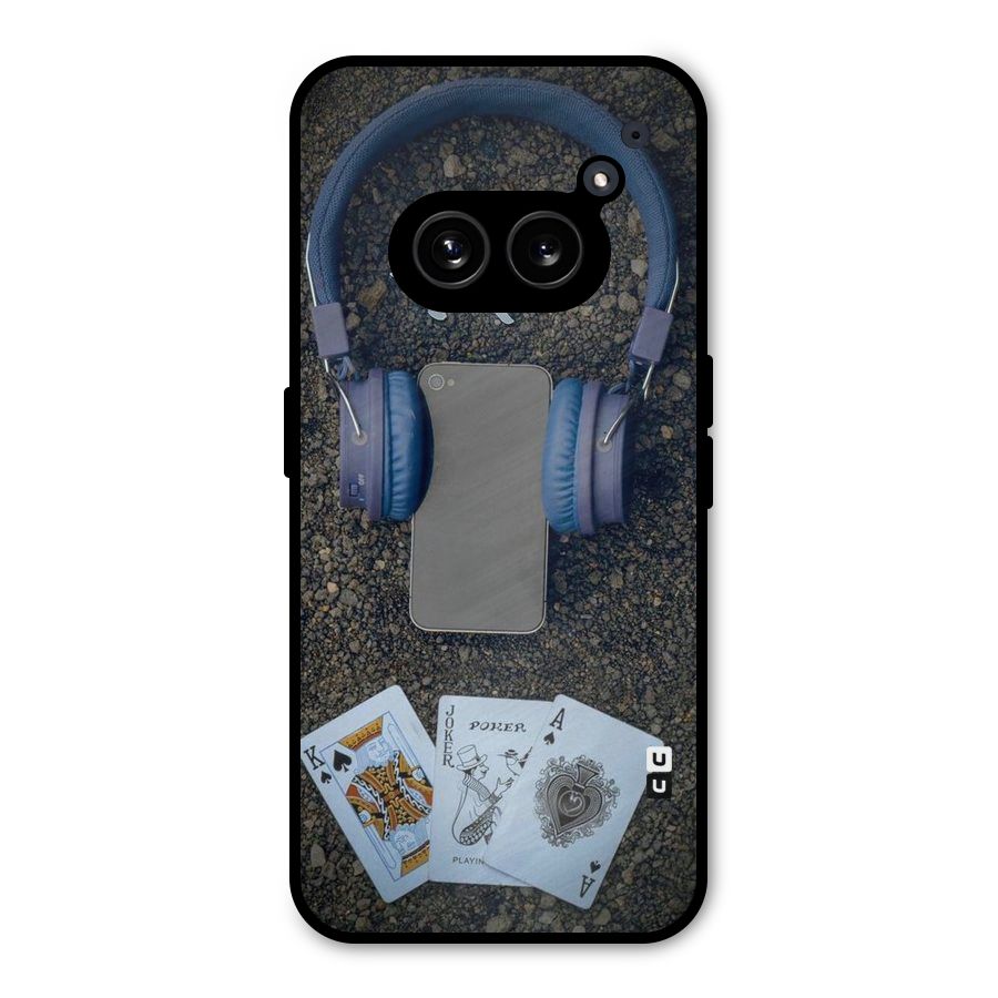 Music Power Cards Metal Back Case for Nothing Phone 2a Plus