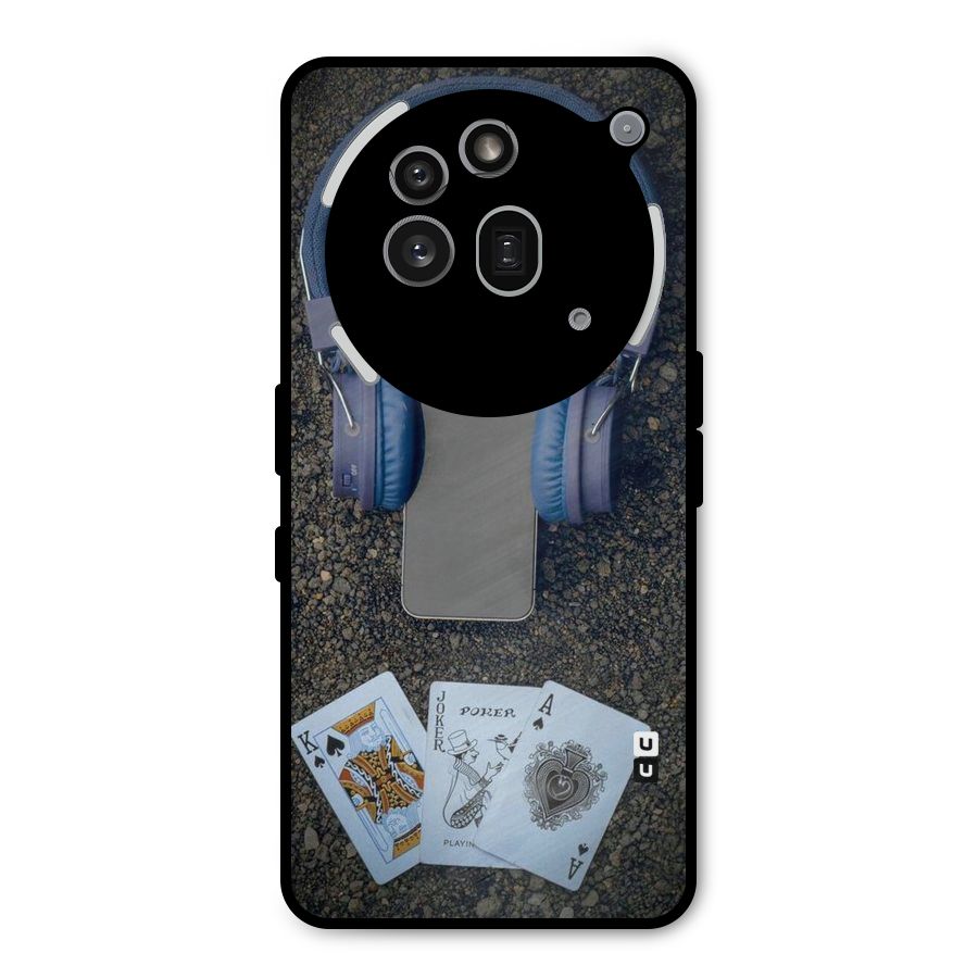 Music Power Cards Metal Back Case for Nothing Phone 3a Pro