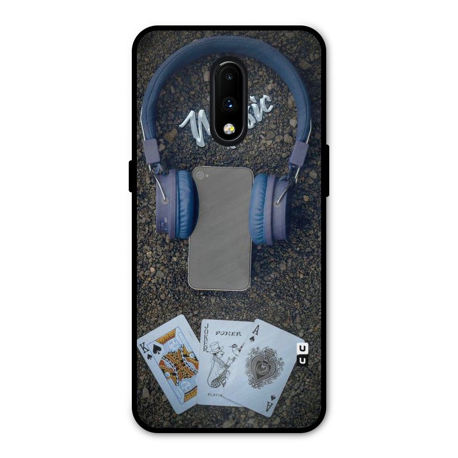 Music Power Cards Metal Back Case for OnePlus 7