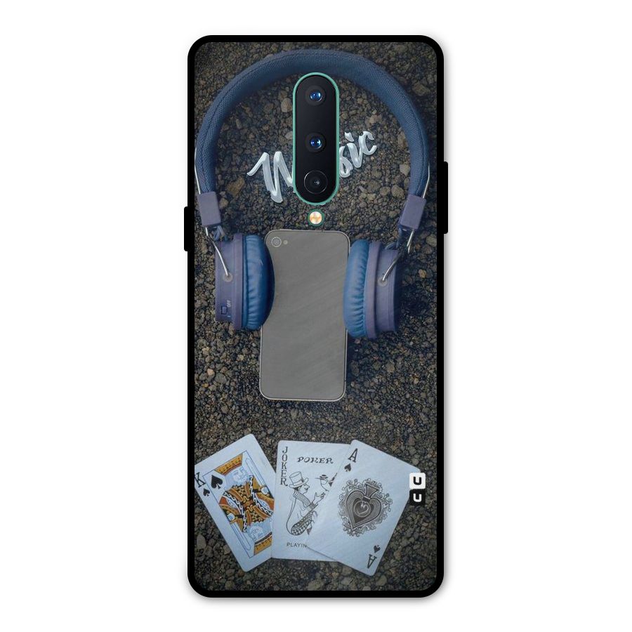 Music Power Cards Metal Back Case for OnePlus 8