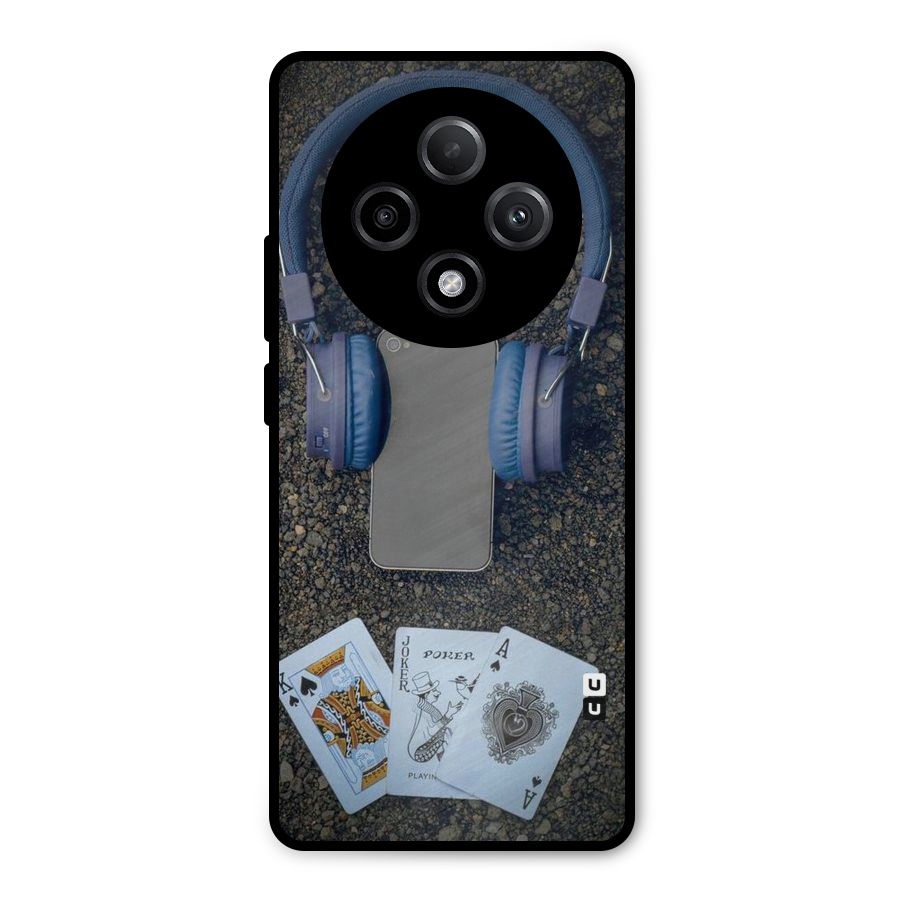 Music Power Cards Metal Back Case for Oppo F27 Pro Plus