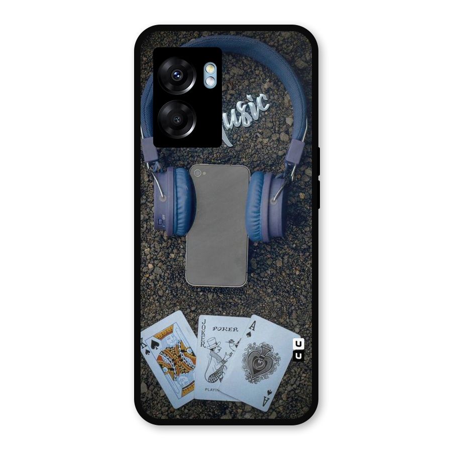 Music Power Cards Metal Back Case for Oppo K10 (5G)