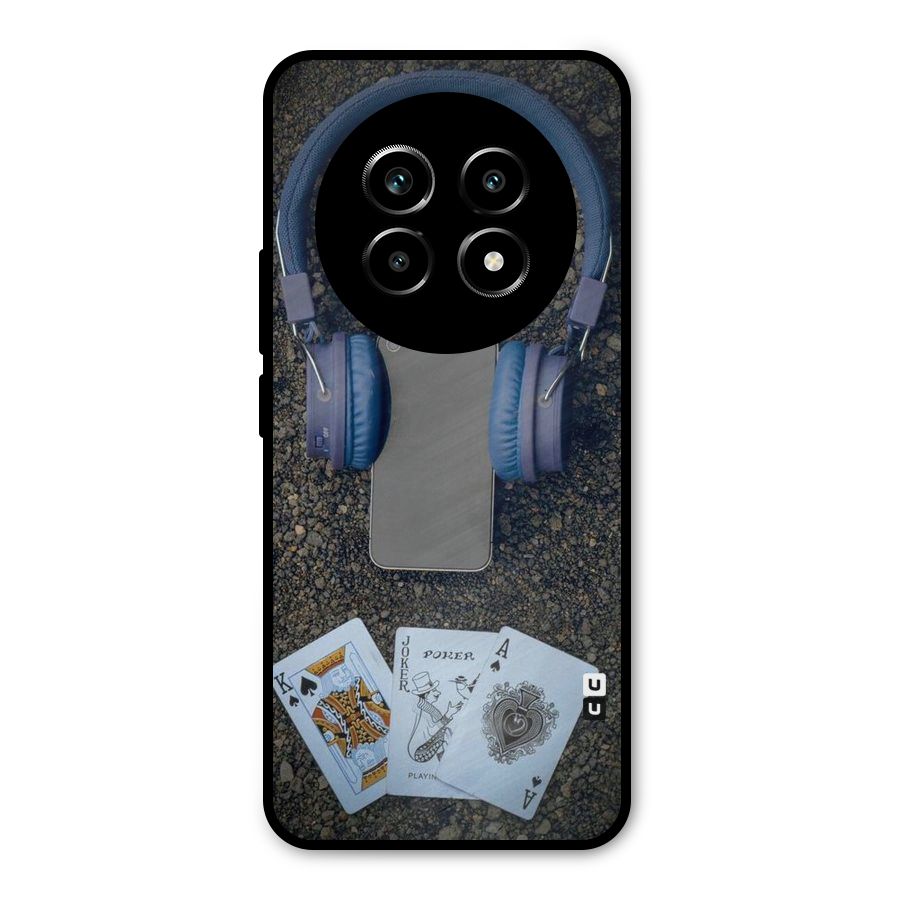 Music Power Cards Metal Back Case for Realme 13 Pro