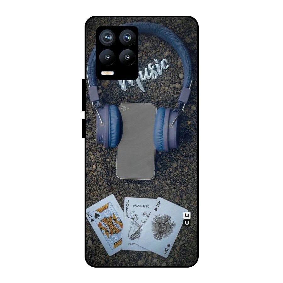 Music Power Cards Metal Back Case for Realme 8 Pro