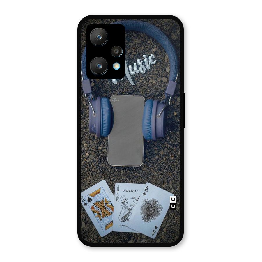 Music Power Cards Metal Back Case for Realme 9 Pro Plus 5G