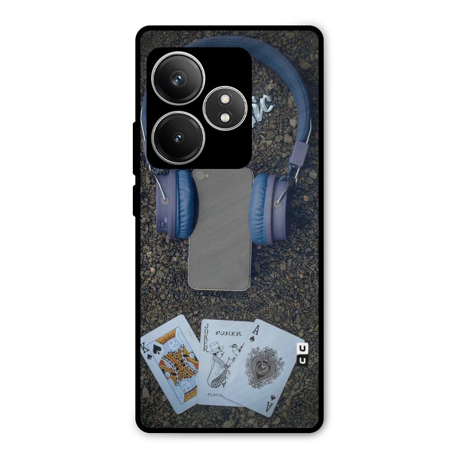 Music Power Cards Metal Back Case for Realme GT 6T